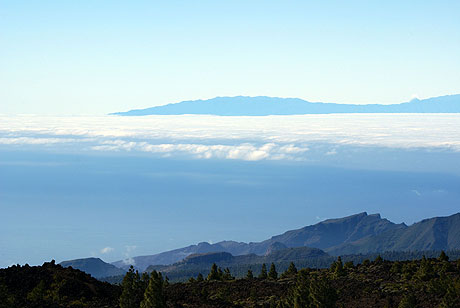 La Gomera island seen from el teide mountain Canary islands photo