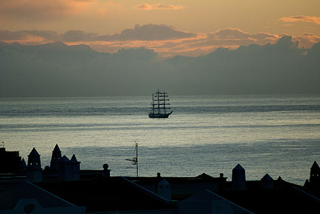 Sailling ship near Tenerife Canary islands photo