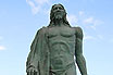 Guanche Bronze Statue By The Ocean Canary Islands